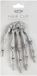Ginger Ray Haarclip skelet hand - Halloween
