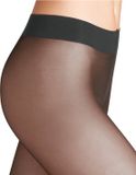 FALKE Overknee met pluche overknee sok materiaal sheer 25 DEN panty dames grijs - maat S-M