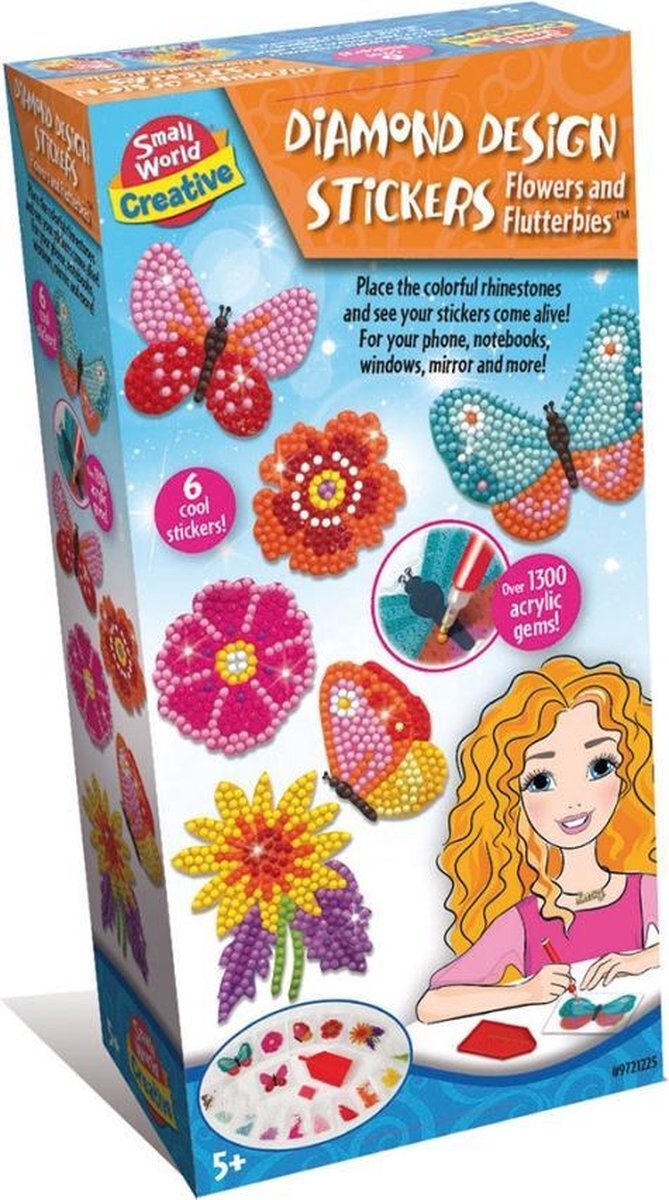 Small World Creative Diamant Stickers Maken Bloemen en Vlinders