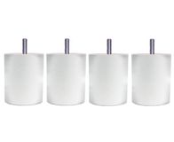 Margot cilinder set van 4 lattenpoten, wit, hoogte 9 cm