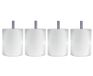 Margot cilinder set van 4 lattenpoten, wit, hoogte 9 cm