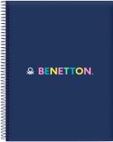 Benetton Cool Notitieboek A4 Marineblauw 120 Vellen