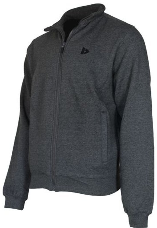 Donnay sweater zonder capuchon - Sporttrui - Heren - Maat XXL - Donkergrijs gemÃªleerd