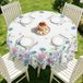 Omgoods – Chemin de table en cuir avec motif hortensia d'été, convient pour 6-8 personnes