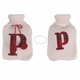 Villa d'Este Home Tivoli Warmwaterkruik, wit + rood, 2 liter