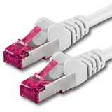 1aTTack.de Cat6a CAT6 0,15m SFTP PIMF LAN-netwerkkabel - wit