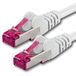1aTTack.de Cat6a CAT6 0,15m SFTP PIMF LAN-netwerkkabel - wit