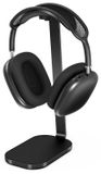 Support de casque - Support de casque robuste - Accessoire de bureau pour le jeu - Noir - Aluminium et silicone - Pour casques supra-auriculaires