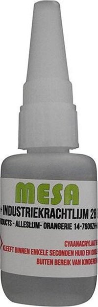 Mesa Industrielijm Super+ 28 gram - De Sterkste Secondelijm - Geschikt voor Diverse Materialen