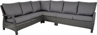 Lesliliving Lounge hoekset Prato Forte Donkergrijs/Antraciet