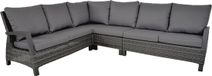 Lesliliving Lounge hoekset Prato Forte Donkergrijs/Antraciet