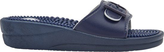 Scholl NEW MASSAGE PVC Womens Navy Blue FALSO Mules - Navy Blue - Maat 36