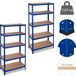 Merkloos 2x stellingkast - 180 x 90 x 45 cm - opbergrek - blauw