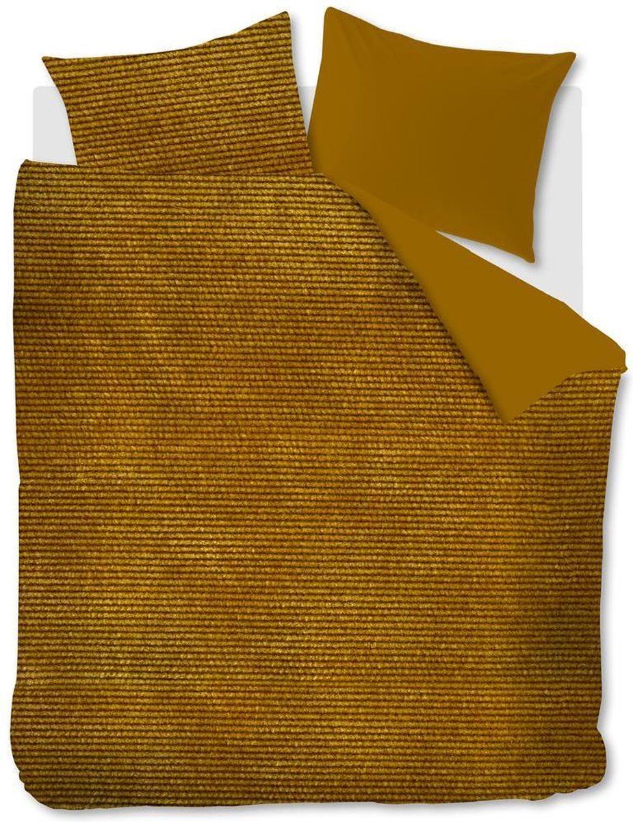 At Home by BeddingHouse Cosy Corduroy Dekbedovertrek - Ochre - Lits-jumeaux - 240x200/220 cm