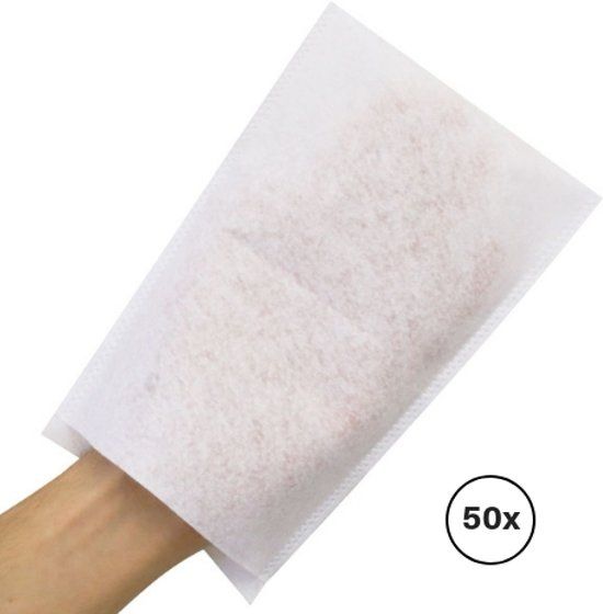 Duniwell Washandjes wegwerp - set van 50 stuks - baby - kinderen en volwassenen - wegwerpwashandjes