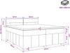 vidaXL Boxspringbed met matras met hoofdeinde Zwart 200 x 200 cm Stof