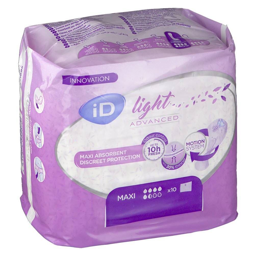 ID Light Maxi Compresas Femeninas 10 Unidades Ontex