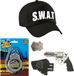 PartyXplosion Casquette/casquette de police/SWAT bleu avec pistolet/étui/badge/menottes pour enfants