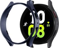 Strap-it PC Hard Case – Geschikt voor Samsung Galaxy Watch 5 44mm – Full Protect – Donkerblauw