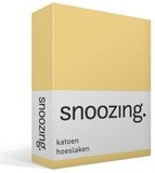 Snoozing katoenen hoeslaken - 90x210 cm - Geel