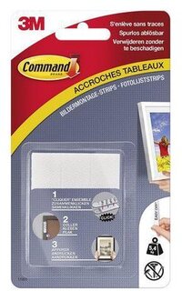 3M Command Vastklikstrips - Medium - Wit - Klustape - 9.70 cm x 17.20 cm