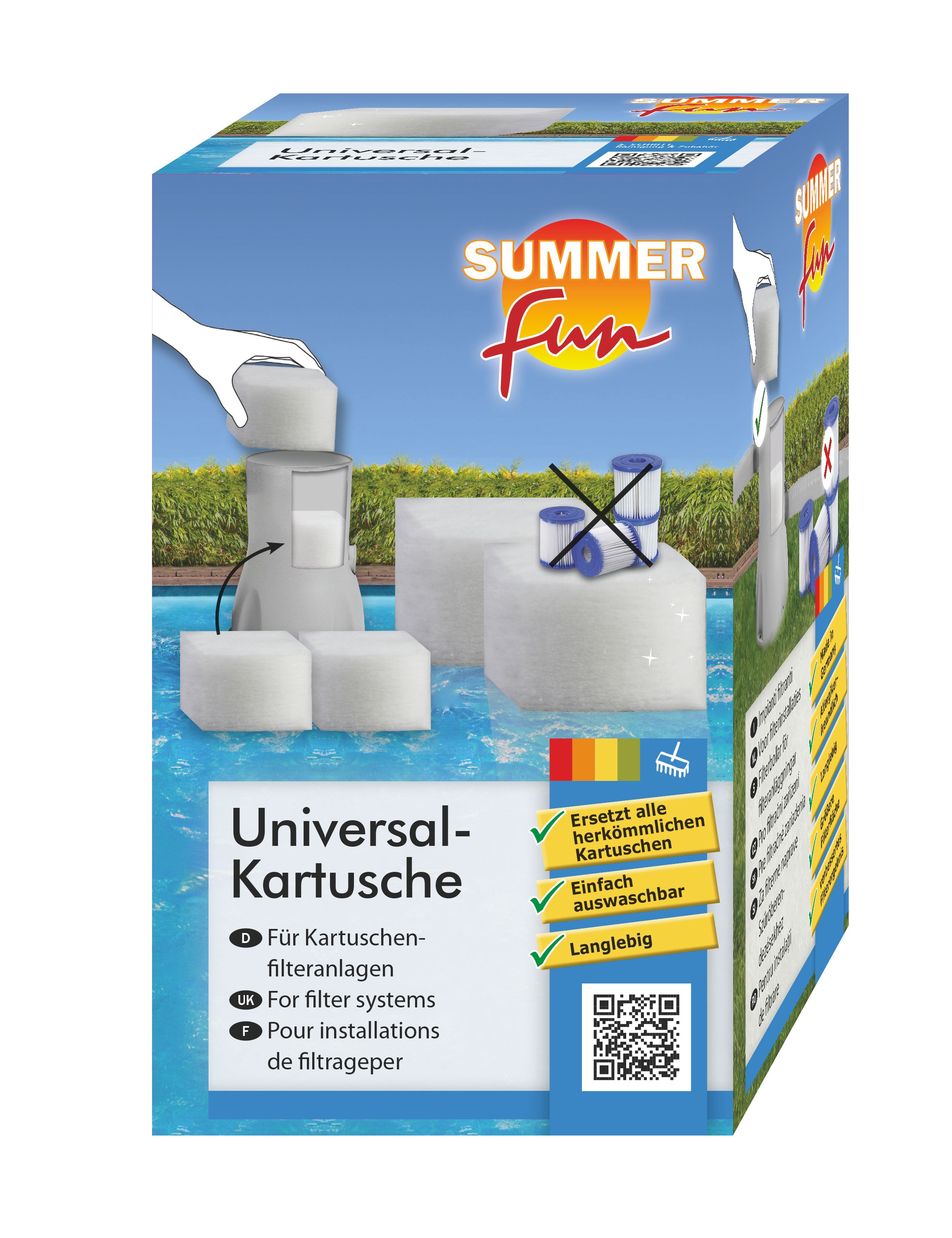 Summer Fun 502010243NL Zwembad onderdelen & -accessoires Wit Polyester Vierkant