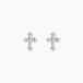 Boucles d'oreilles puces Maëline argent blanc