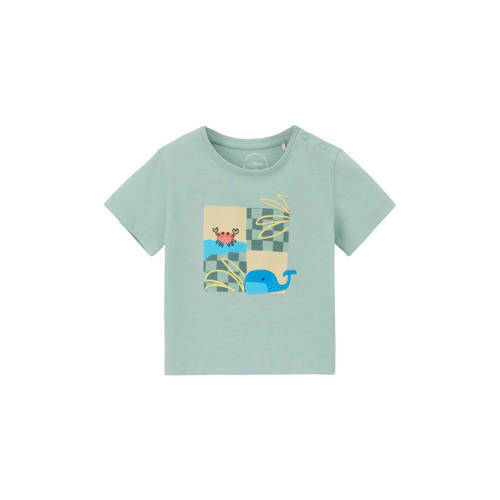 s.Oliver s.Oliver baby T-shirt met printopdruk mintgroen