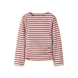 NAME IT KIDS gestreepte longsleeve - rood/wit