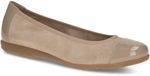 Caprice Dames Ballerina 9-22152-42 336 G-breedte Beige Leer Maat 36 EU