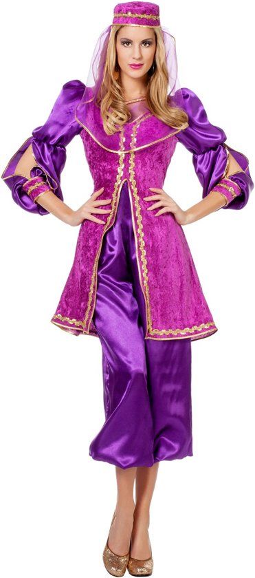 Feestbeest.nl Oosterse harem dame paars
