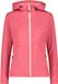 CMP Flexibele en performance hoodie voor dames, Maat S, Polyester, Fleece, Lange mouw, Ritszakken, Woestijnroos mel.