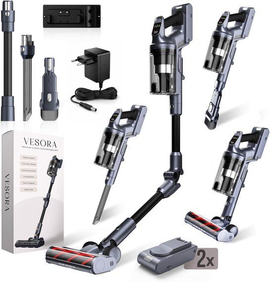 Vesora 3 in 1 Steelstofzuiger met Extra Accu - FLEX