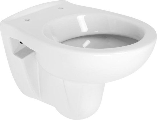 Plieger Compact Wandcloset - 36x47.5cm - Wit - Diepspoel - Excl. Zitting