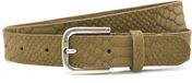 Take-it Echt lederen slangenprint riem - 2cm breed - Taupe - Maat 105