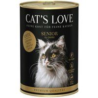 CAT'S LOVE natvoer voor katten Senior eend 6x400 g