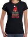Bellatio Decorations fout kersttrui t-shirt dames - Cutest Gnome - black - Christmas dwarf S