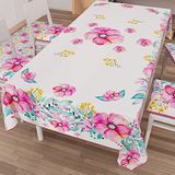 PETTI Artigiani Italiani Tafelkleed, vlekbestendig, rechthoekig, bloemenpatroon, 140 x 180 cm