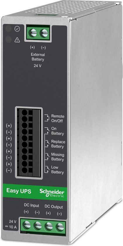 APC BVS240XDPDR 24V DC UPS – 240Watt, 24V, 10A, DIN-Rail montage, Power Module zonder accu