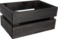 Creative Deco Decoratieve Natuurlijke Houten Doos Zwart | 30 x 20 x 15 cm
