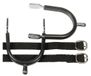Harry's Horse nylon hoofdstokken pour femme, avec étriers en caoutchouc et lanières d'éperons, noir, taille 20