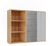 Vicco Lucie Badkamerspiegelkast – 74 x 60 cm met 3 open vakken Bamboe