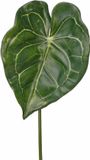 Merkloos Kunstplant - Anthurium - bladgroen - takken - 67 cm - kunststof decoratie