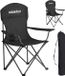 Merkloos Relaxdays Campingstoel - 2 stuks - opvouwbaar - met bekerhouder - zwart