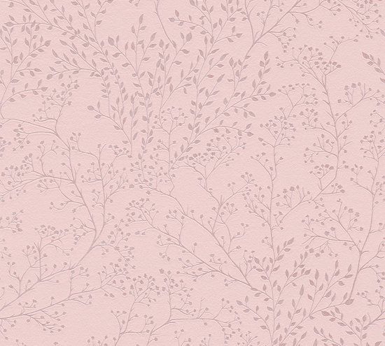 A.S. Création Trendwall 2 Filigraan Takken en Bladeren Behang - Roze - Landelijk - 1005 x 53 cm