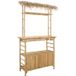 Vidaxl – Table de bar d'extérieur en bambou 110 x 50 x 209 cm