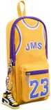 Sac de basket-ball Pennenetui - Grande capacité, 2 compartiments, double fermeture éclair, nylon, trousse d'école