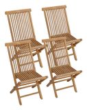 Happy Garden Set de 4 LOMBOK chaises de jardin en teck