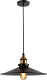 QUVIO Hanglamp retro - Strak design met gouden decoratie - Diameter 30 cm