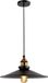 QUVIO Hanglamp retro - Strak design met gouden decoratie - Diameter 30 cm